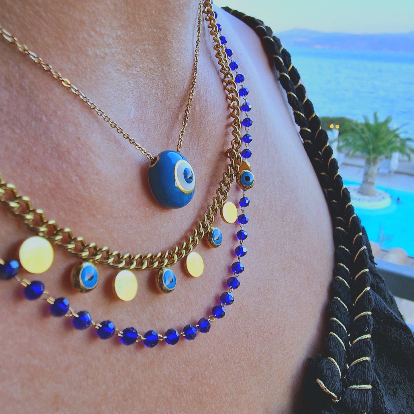 Κολιέ "Ochini" απο ανοξείδωτο ατσάλι με σμάλτο