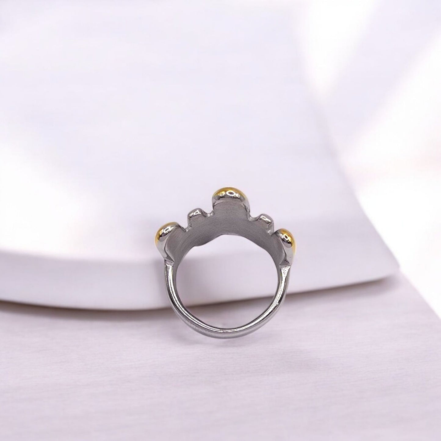 Δαχτυλίδι 'Spring Queen' από ανοξείδωτο ατσάλι με διχρωμία