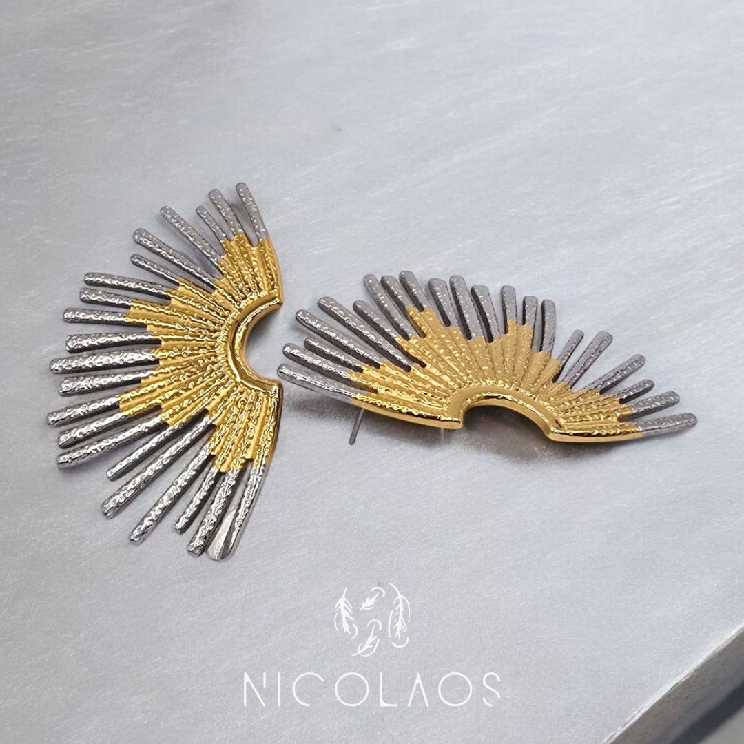 Σκουλαρίκια 'Gran Sun' από ανοξείδωτο ατσάλι