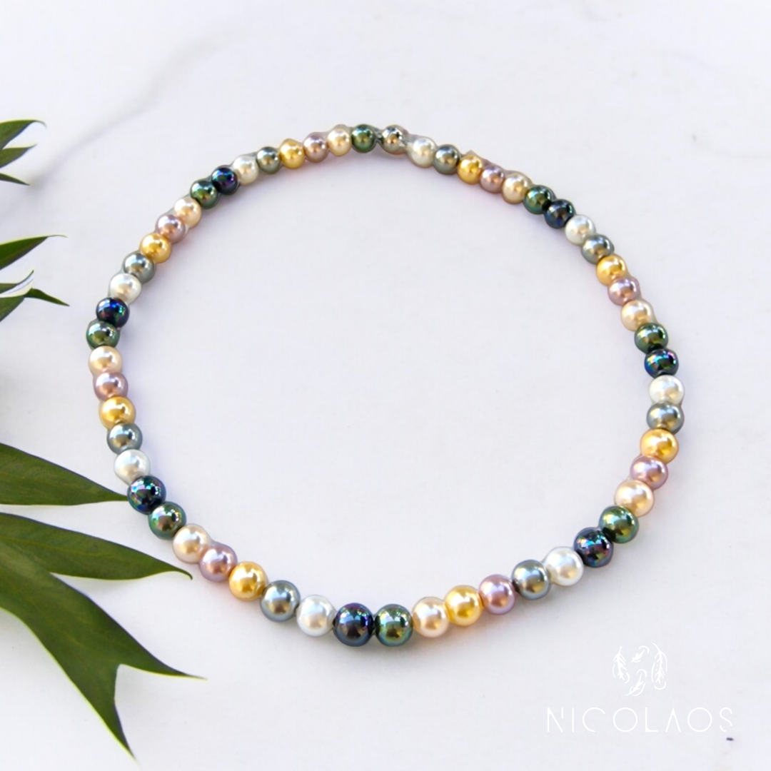 Κολιέ "Mille Perle" με πέρλες φίλντισι