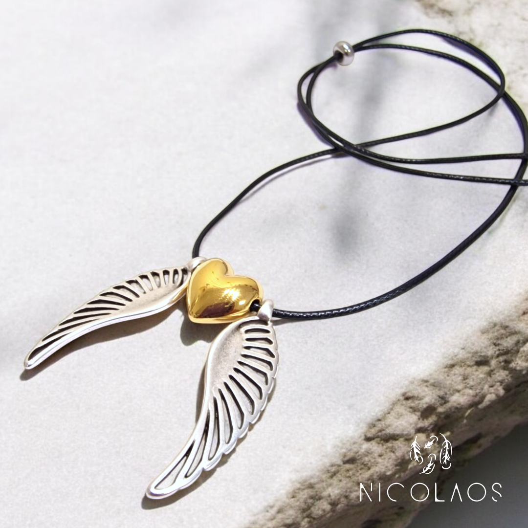 Κολιέ κρεμαστό 'Flove' 3 ανεξάρτητων στοιχείων