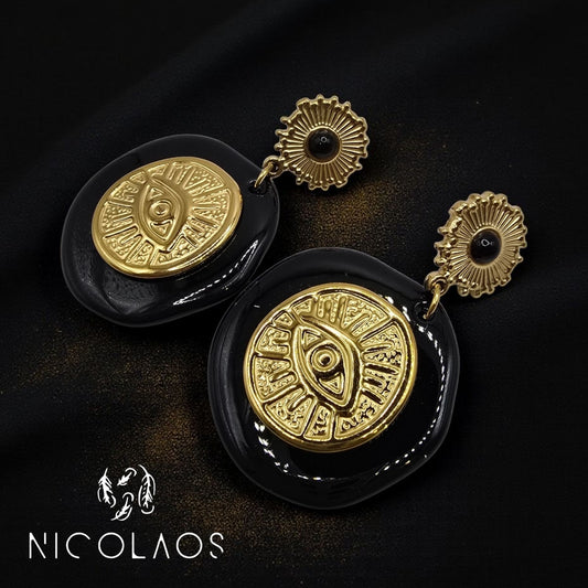 Μεγάλα σκουλαρίκια 'SIDORO' απο ανοξείδωτο ατσάλι