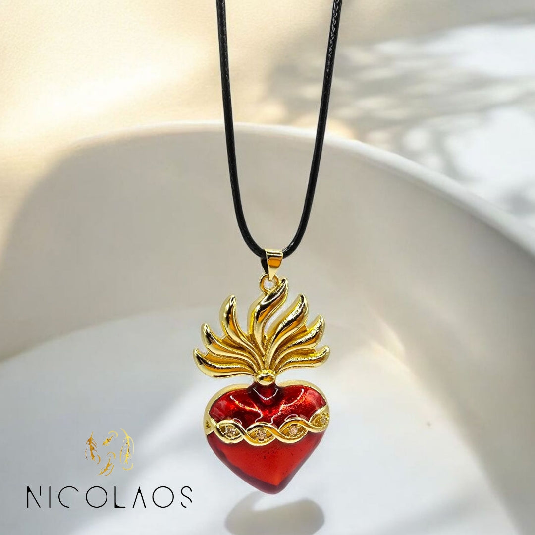 Κολιέ κρεμαστό 'Flame heart'