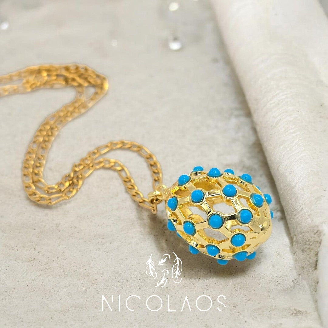 Μακρύ κολιέ 'Funky Uovo' από ανοξείδωτο ατσάλι