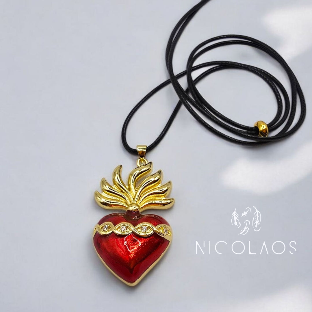 Κολιέ κρεμαστό 'Flame heart'