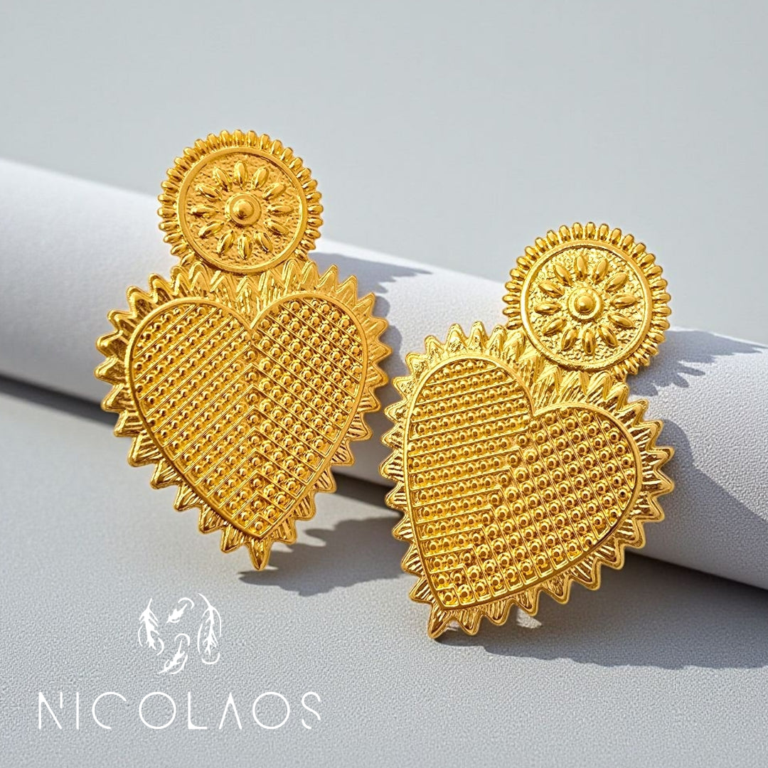 Μεγάλα σκουλαρίκια 'Astet Gold'