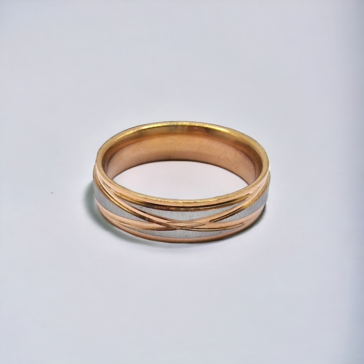 Δαχτυλίδι 'Eliss' από ανοξείδωτο ατσάλι με σατινέ φινίρισμα