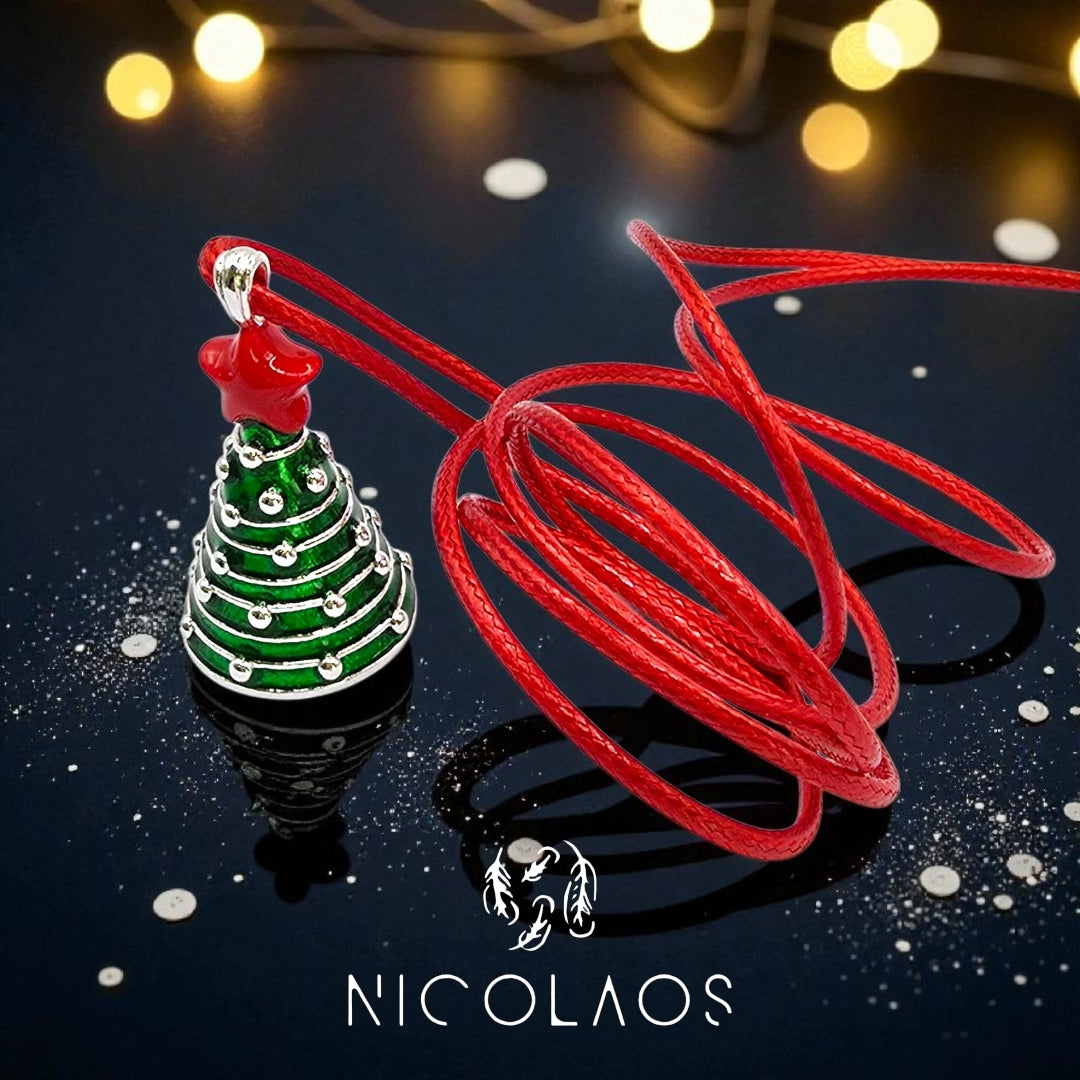 Κρεμαστό κολιέ 'Wish tree' απο ανοξείδωτο ατσάλι με βαφή σμάλτου