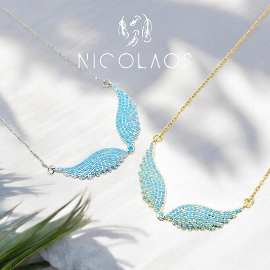 Κολιέ 'Aqua Angel' με micro turquoise ζιργκόν