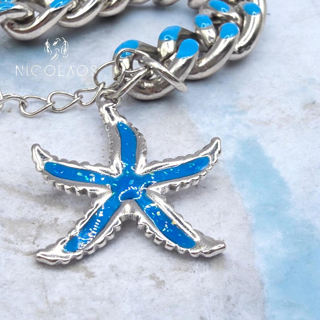 Βραχιόλι 'Kayan Star' απο ανοξείδωτο ατσάλι με βαφή σμάλτου