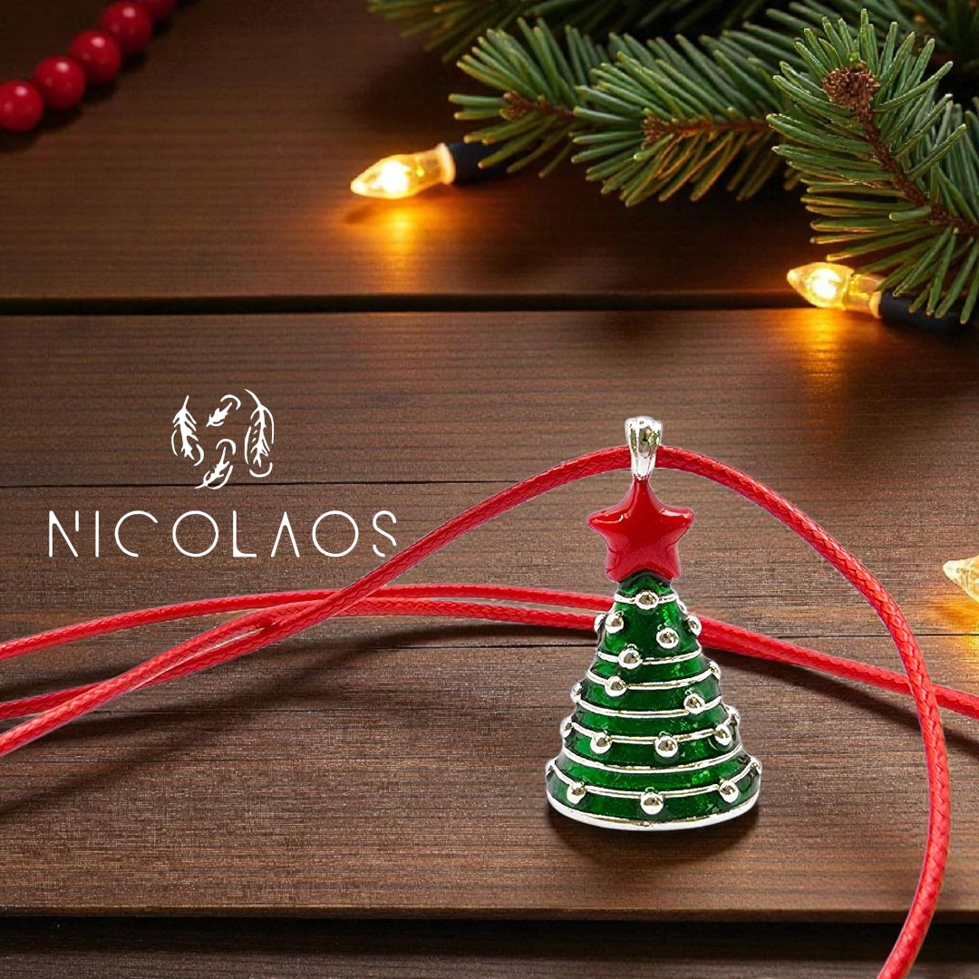 Κρεμαστό κολιέ 'Wish tree' απο ανοξείδωτο ατσάλι με βαφή σμάλτου