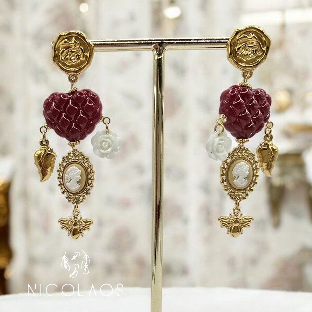 Χειροποίητα σκουλαρίκια 'Lady in love' απο ανοξείδωτο ατσάλι