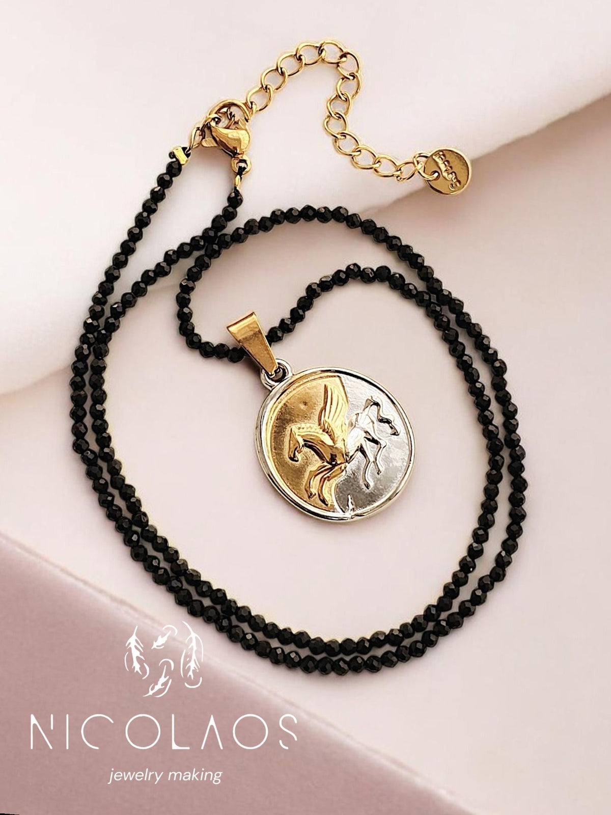 Χειροποίητο κολιέ ' Golden bridle '