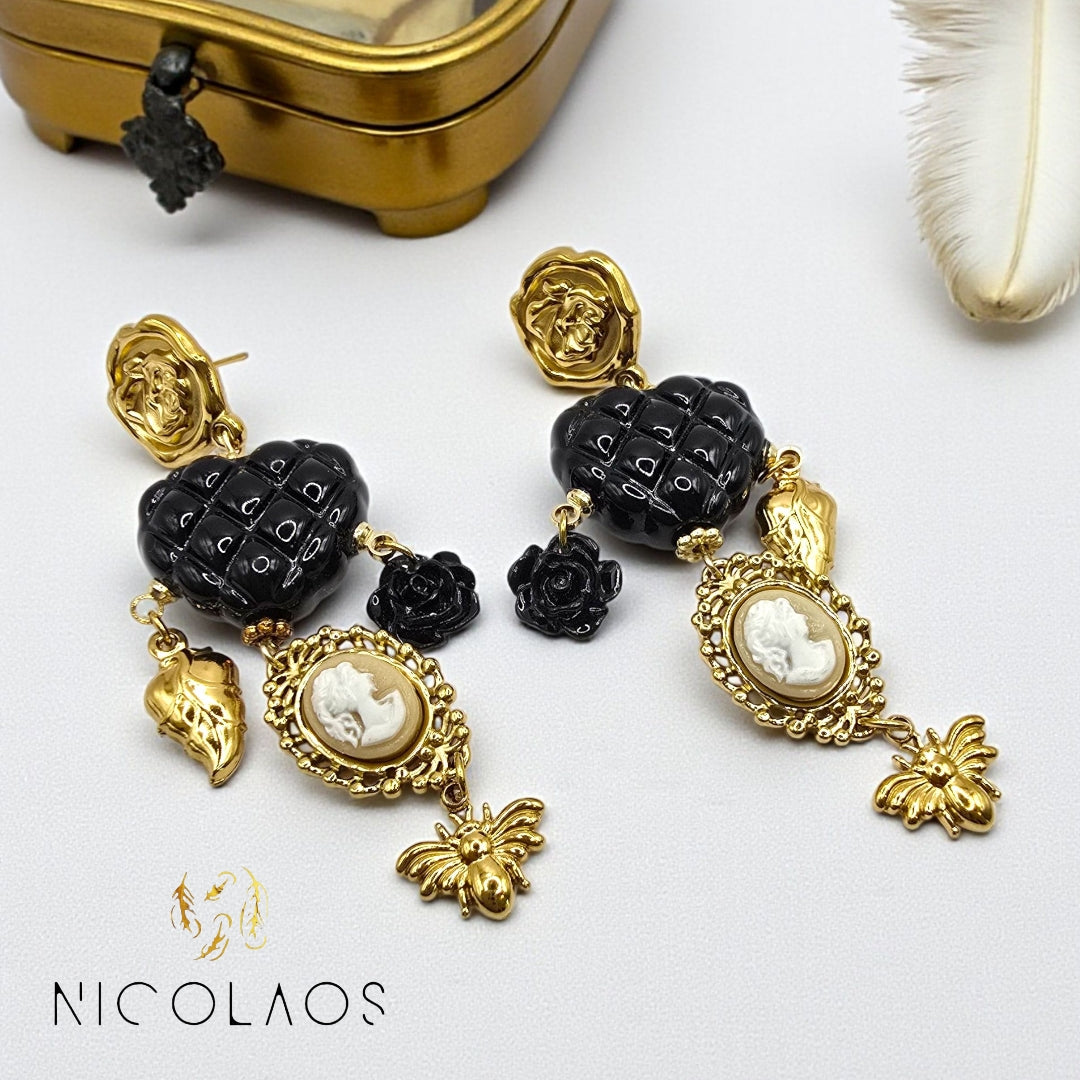 Χειροποίητα σκουλαρίκια 'Lady in love' απο ανοξείδωτο ατσάλι