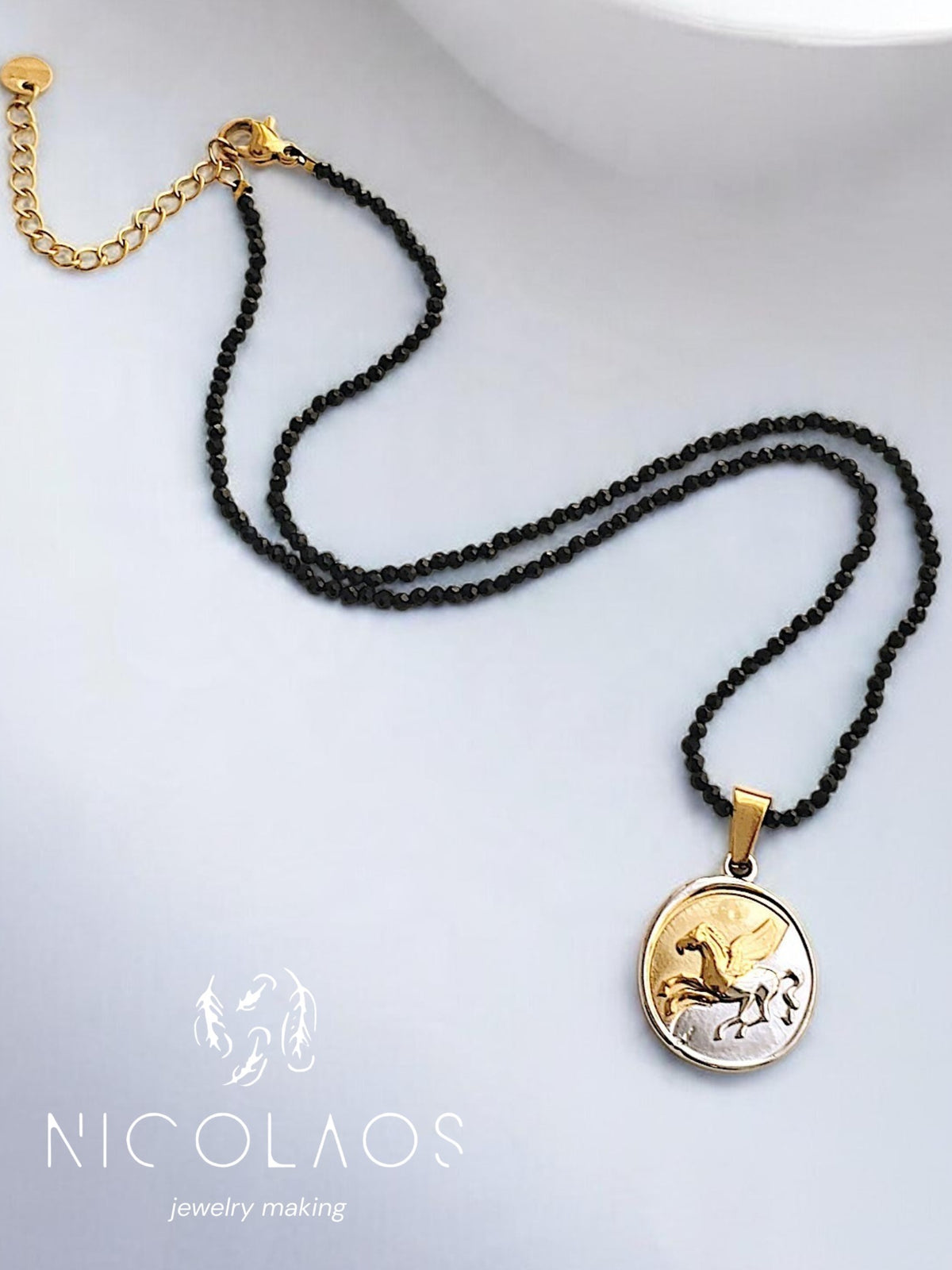 Χειροποίητο κολιέ ' Golden bridle '