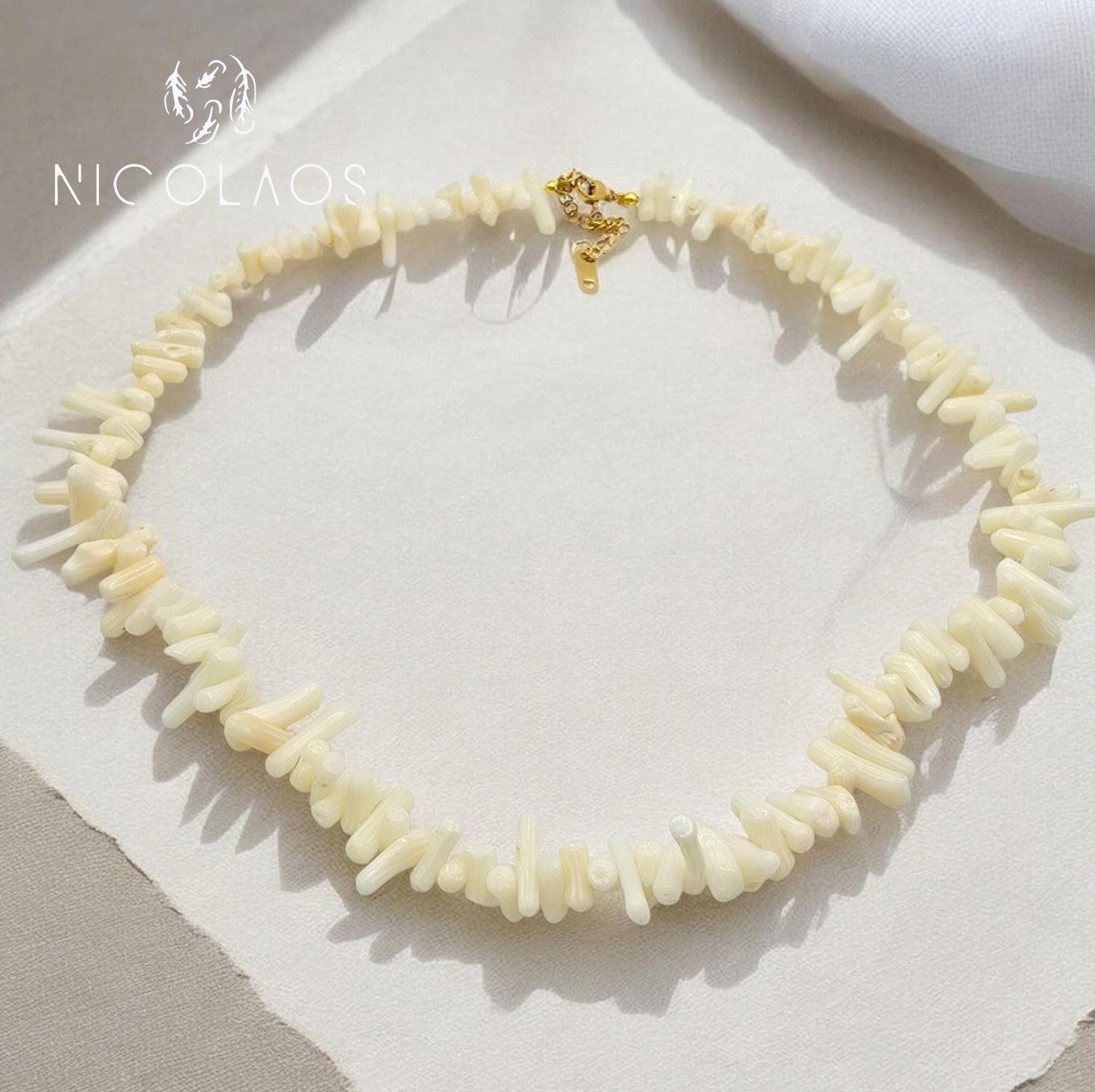 Χειροποίητο κολιέ 'Sea flower' με κοράλλια