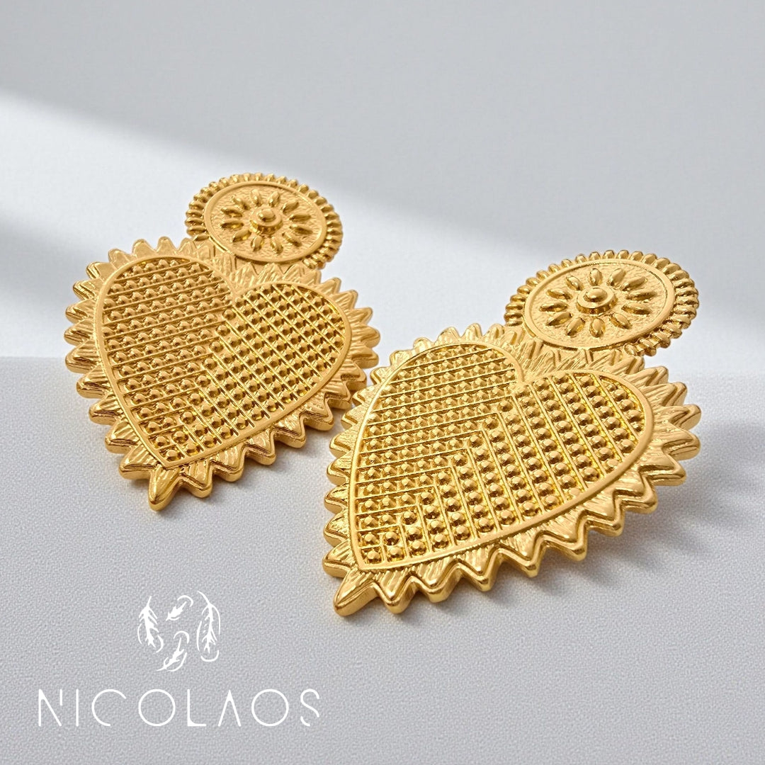 Μεγάλα σκουλαρίκια 'Astet Gold'