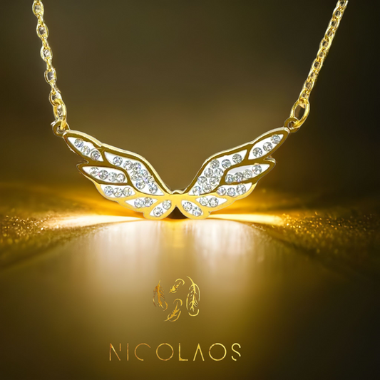 Κολιέ ‘Angel shine’ από ανοξείδωτο ατσάλι με ζιργκον